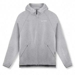 Loose Fit Cotton Hoodie with Zipper and Hood – Available in White, Gray, and Black - MRC STORE