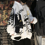 Loose Hooded Sweater with Geometric Print - MRC STORETopMy StoreLoose Hooded Sweater with Geometric Print - MRC STOREMRC STORECJYH115829812LOWhite2XL