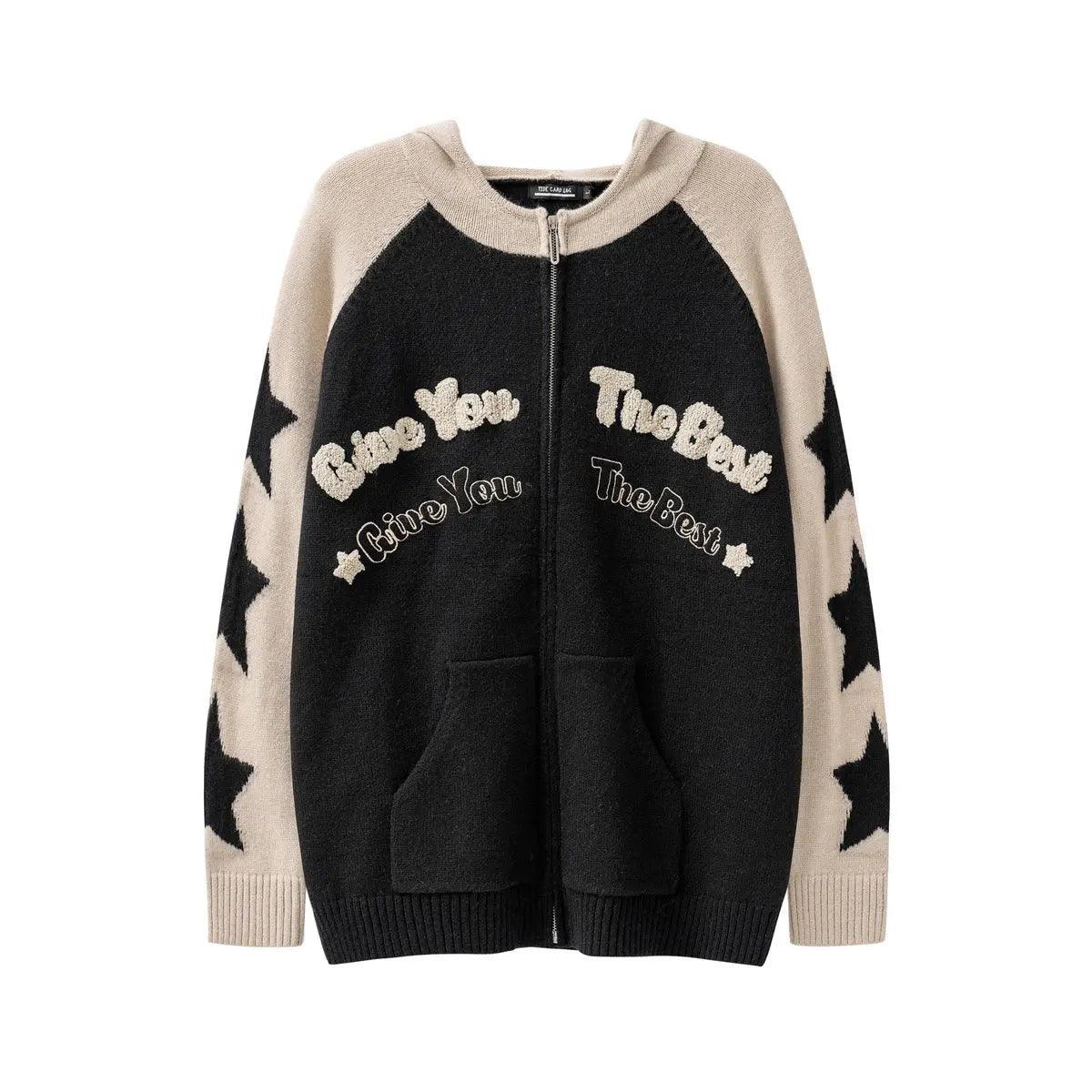 Loose Hooded Zip Cardigan - MRC STORETopMy StoreLoose Hooded Zip Cardigan - MRC STOREMRC STORECJYD197531502BYBlackL