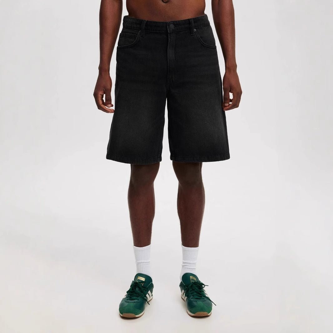 Loose Jeans - Middle Pants Street Style - MRC STOREShortsMy StorePerson wearing black shorts on a white backgroundMRC STORECJYD238657908HSLBlack