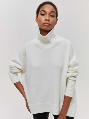 Loose Mock Neck Casual Sweater – Comfortable Pullover for Everyday Wear - MRC STORESweaters & HoodiesMy StoreLoose Mock Neck Casual Sweater – Comfortable Pullover for Everyday Wear - MRC STOREMRC STORECJMY229174615OLWhiteL