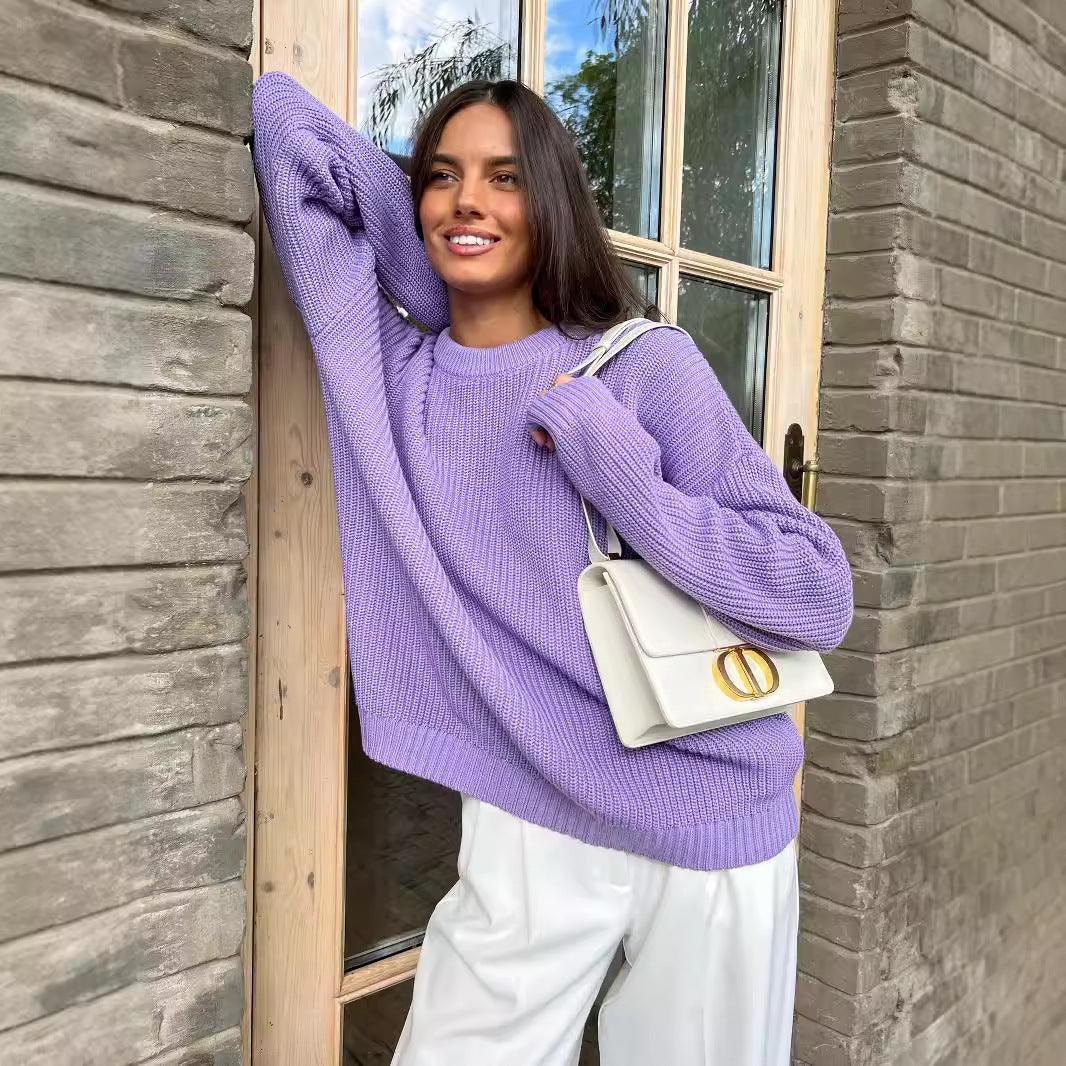 Loose Solid Color Sweater for Casual Comfort - MRC STOREAccessoriesMy StoreLoose Solid Color Sweater for Casual Comfort - MRC STOREMRC STORECJMY214906412LOBlackL