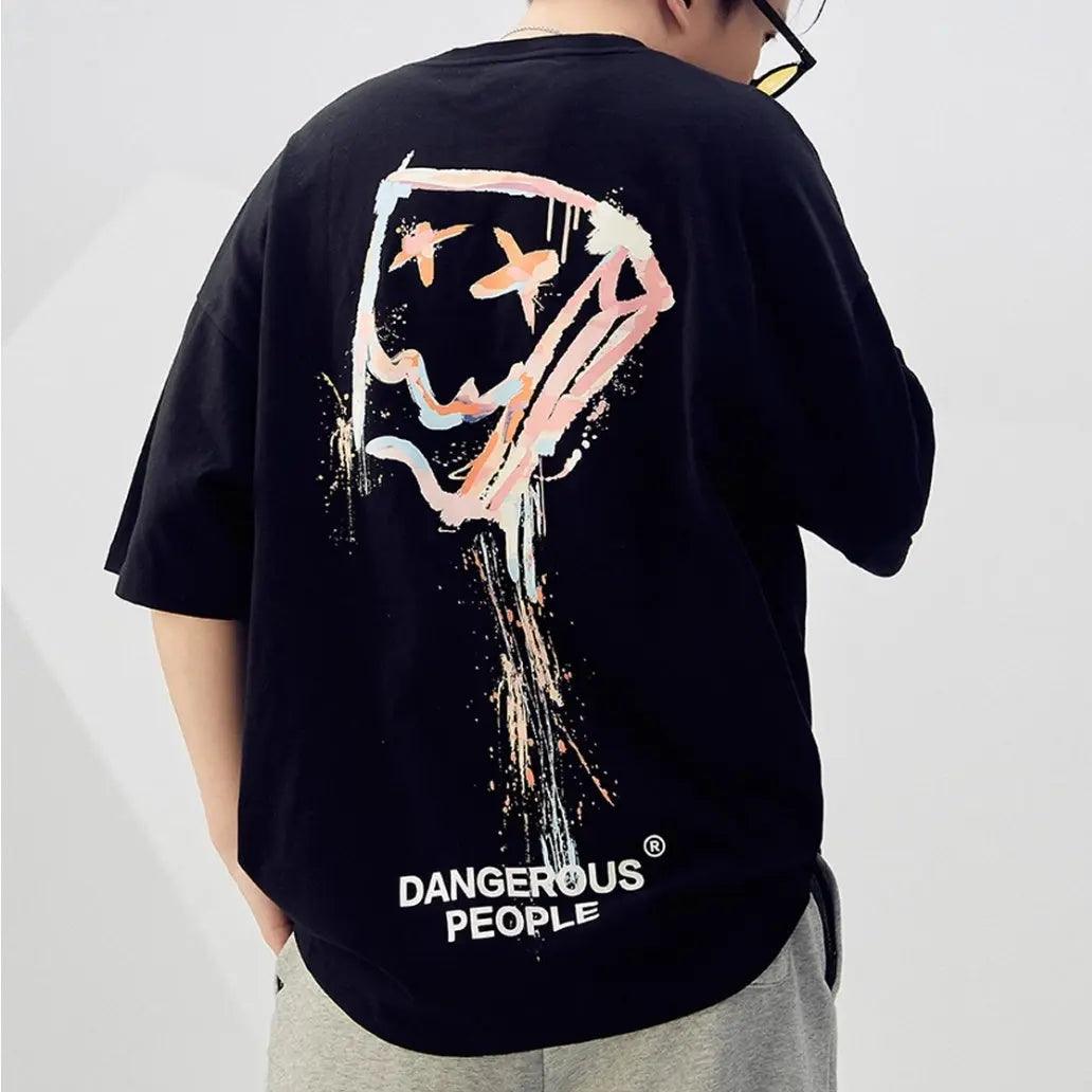 Loose Splash - Ink Paper Bag Graphic Tee - MRC STORETopMy StoreLoose Splash - Ink Paper Bag Graphic Tee - MRC STOREMRC STORECJYH210658502BYBlackL