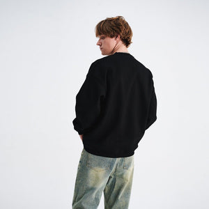 Loose Trendy Round Neck Long Sleeve Sweater - MRC STORESweaters & HoodiesMRC STORELoose Trendy Round Neck Long Sleeve SweaterMRC STORECJWY229521902BYBlackL