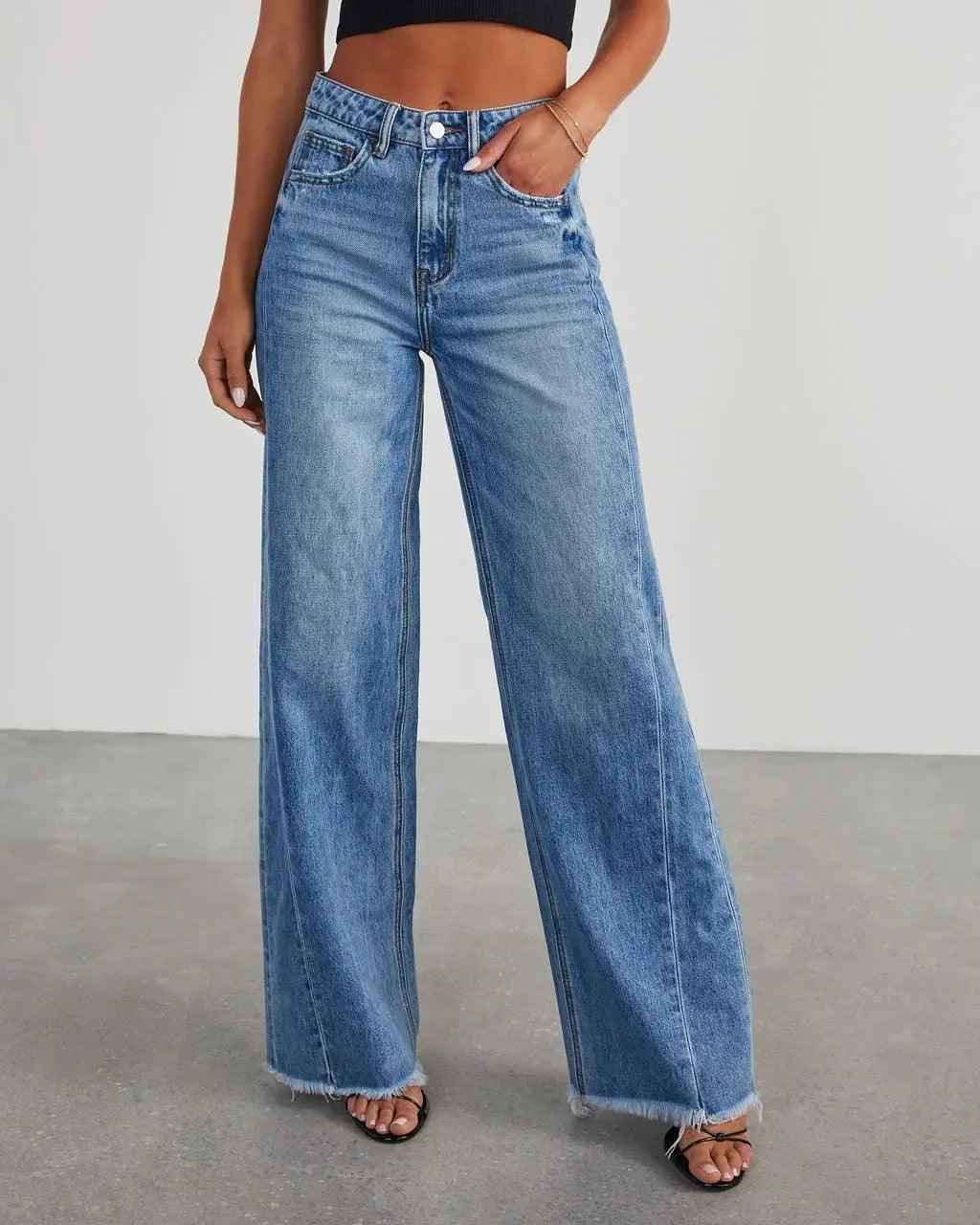 Loose Wide leg Denim Jeans - MRC STOREbottomsMy StoreLoose Wide leg Denim JeansMRC STORECJNZ207613803CXDenim BlueL