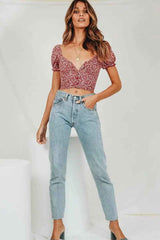 Low Neck Print Tee - MRC STOREtopMRC STORELow Neck Print TeeMRC STORECJNSSYCS02746-Red-LRedL