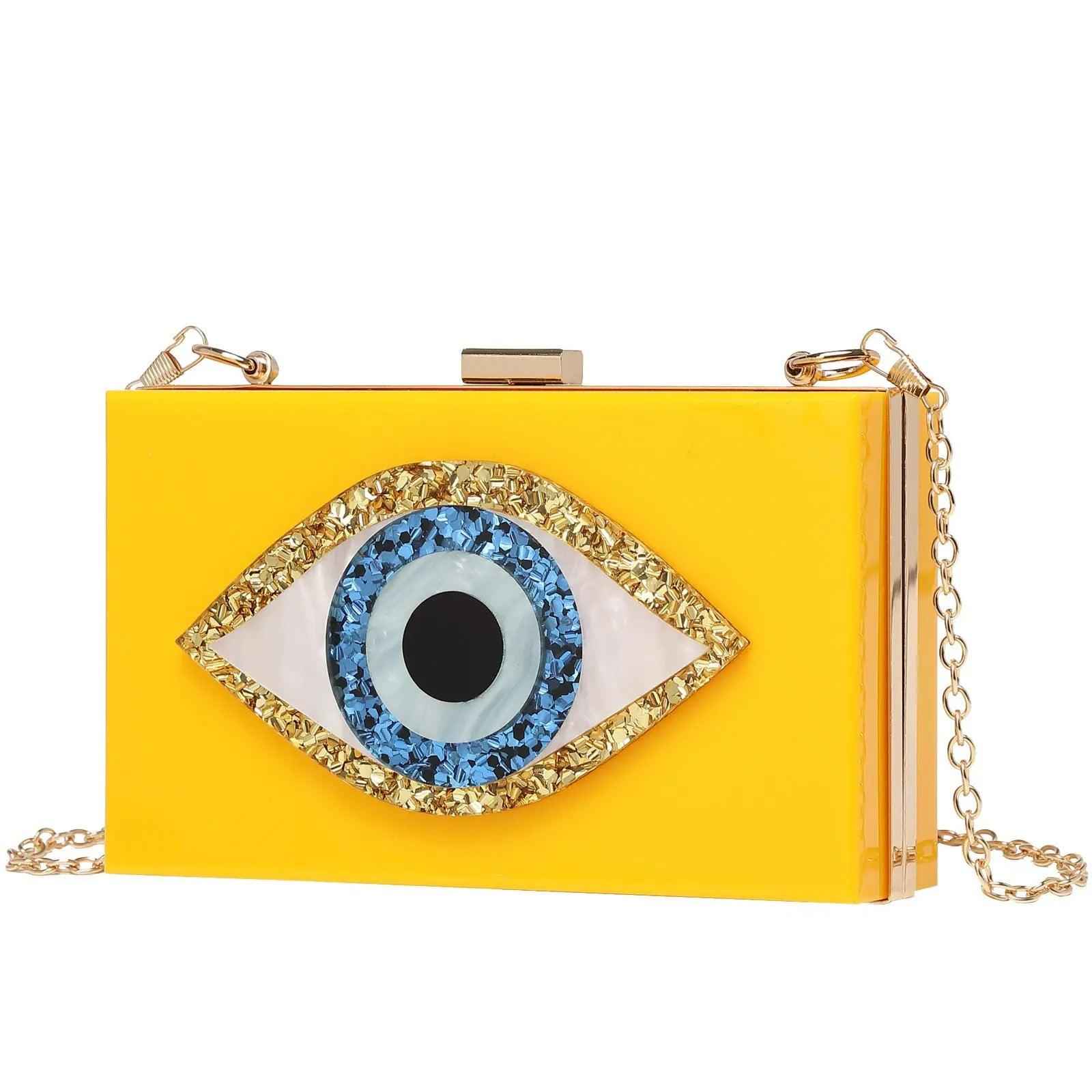 Luxury White Marbled Acrylic Clutch with Evil Eye Chain – Designer Summer Handbag - MRC STOREAccessoriesMy StoreLuxury White Marbled Acrylic Clutch with Evil Eye Chain – Designer Summer HandbagMRC STORECJYD203637410JQSolid Yellow