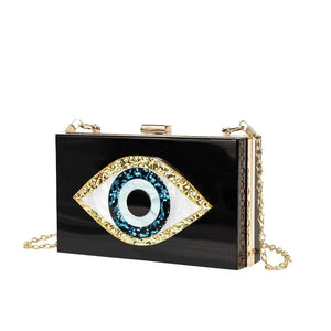 Luxury White Marbled Acrylic Clutch with Evil Eye Chain – Designer Summer Handbag - MRC STOREAccessoriesMy StoreLuxury White Marbled Acrylic Clutch with Evil Eye Chain – Designer Summer HandbagMRC STORECJYD203637404DWBlack