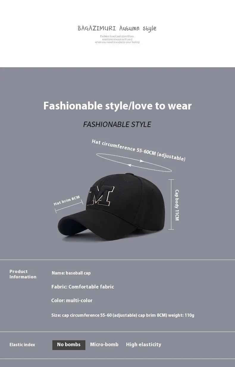 M Letter Cap - MRC STOREAccessoriesMy StoreM Letter CapMRC STORECJBQ204946802BYBlackAdjustable