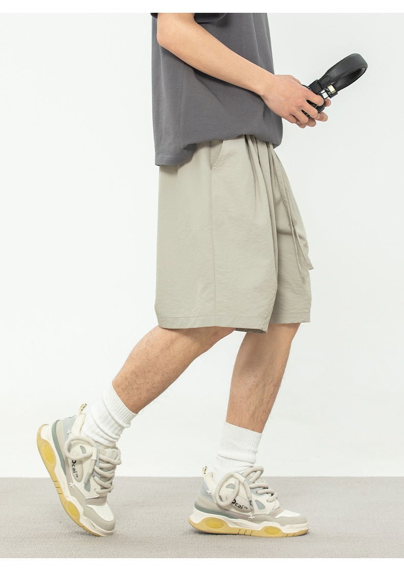 Men’s Casual Shorts - Textured Pleated Loose - MRC STOREShortsMy StoreMen’s Casual Shorts - Textured Pleated Loose My Store MRC STORECJXX235183402BYBlackL