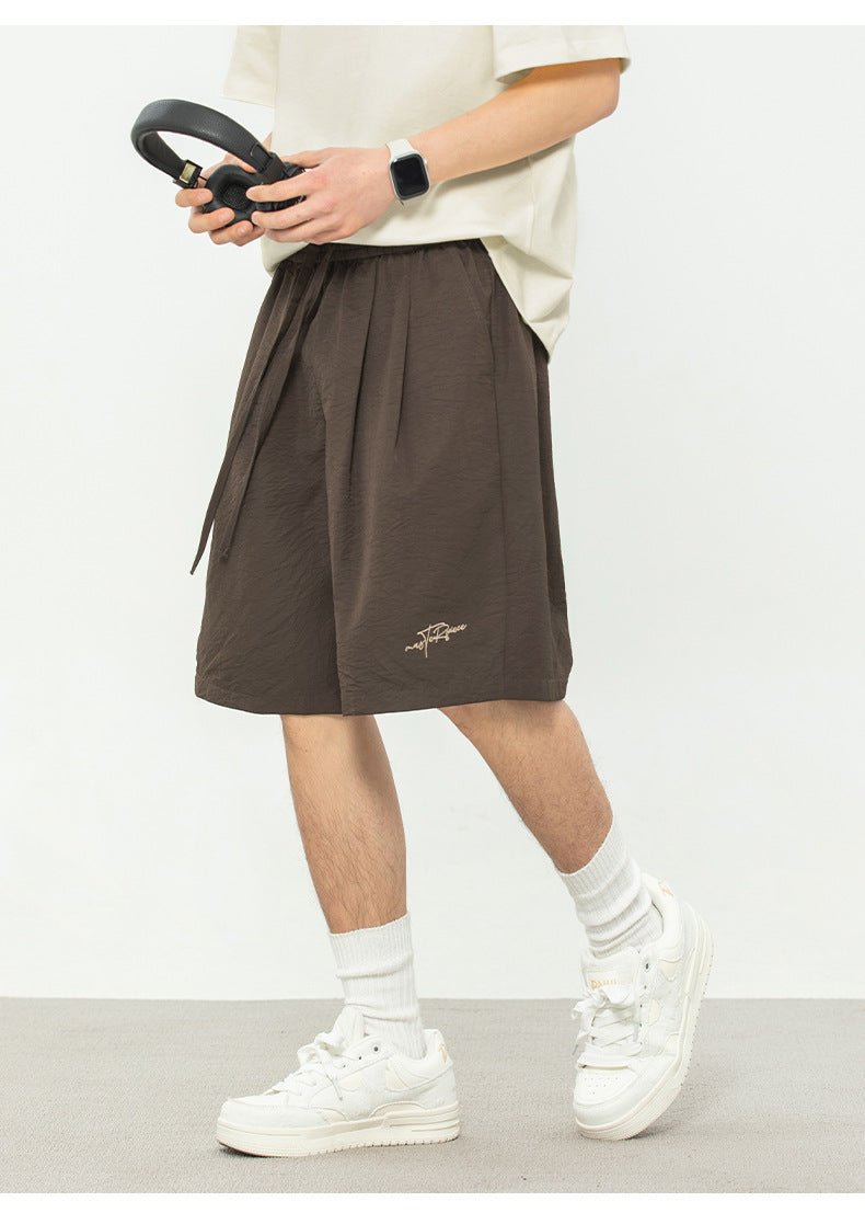 Men’s Casual Shorts - Textured Pleated Loose - MRC STOREShortsMy StoreMen’s Casual Shorts - Textured Pleated Loose My Store MRC STORECJXX235183402BYBlackL