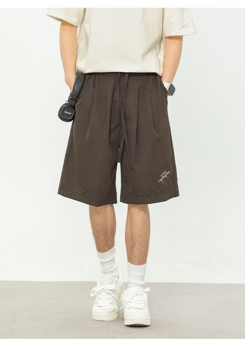 Men’s Casual Shorts - Textured Pleated Loose - MRC STOREShortsMy StoreMen’s Casual Shorts - Textured Pleated Loose My Store MRC STORECJXX235183402BYBlackL