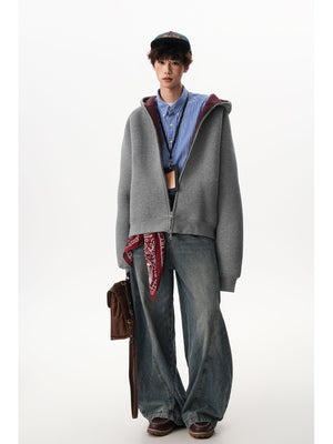 Men’s Contrast Zipper Hooded Cardigan - MRC STOREHoodieMy StoreMen’s Contrast Zipper Hooded Cardigan My Store MRC STORECJWY249118502BYGrayL