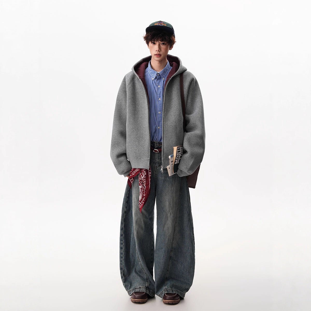 Men’s Contrast Zipper Hooded Cardigan - MRC STOREHoodieMy StoreMen’s Contrast Zipper Hooded Cardigan My Store MRC STORECJWY249118507GTBlackL