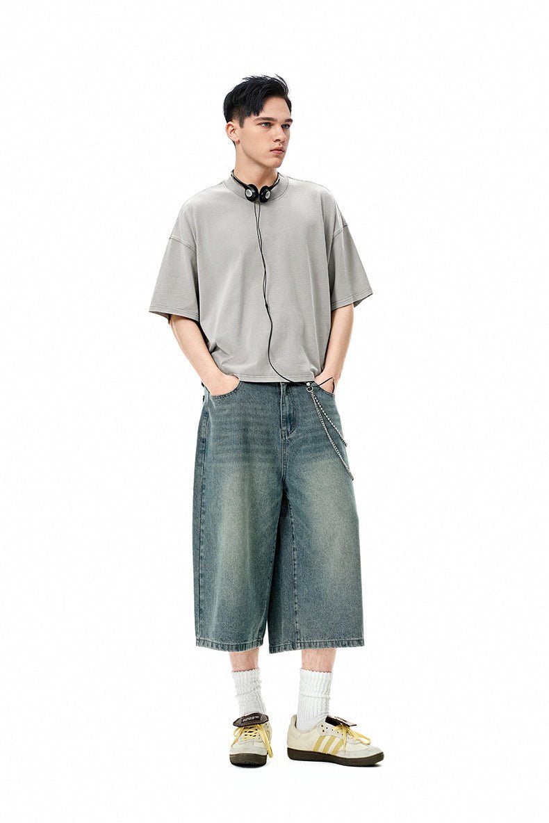 Men's Cotton Washed - out Vintage Trendy Brand T-shirt - MRC STORET-ShirtsMy StoreMen's Cotton Washed - out Vintage Trendy Brand T-shirt My Store MRC STORECJYH239730002BYKhaki LightL