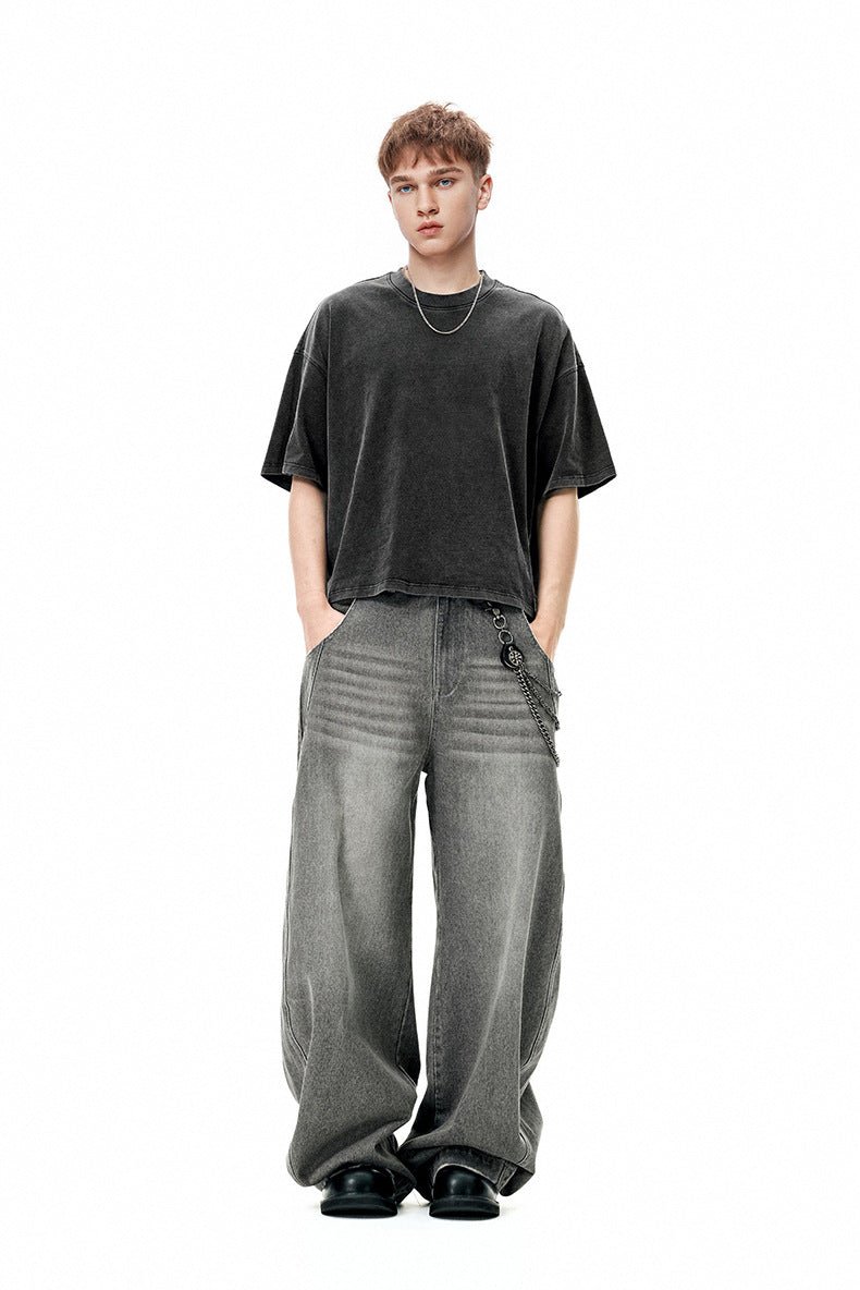 Men's Cotton Washed - out Vintage Trendy Brand T-shirt - MRC STORET-ShirtsMy StoreMen's Cotton Washed - out Vintage Trendy Brand T-shirt My Store MRC STORECJYH239730002BYKhaki LightL