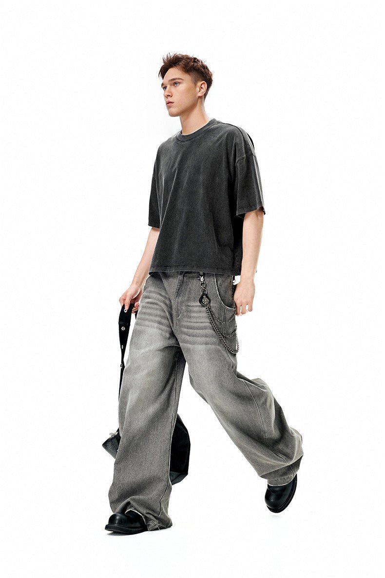 Men's Cotton Washed - out Vintage Trendy Brand T-shirt - MRC STORET-ShirtsMy StoreMen's Cotton Washed - out Vintage Trendy Brand T-shirt My Store MRC STORECJYH239730002BYKhaki LightL