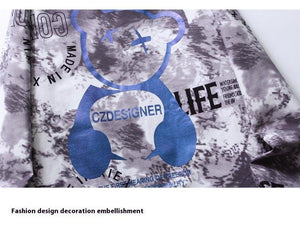 Men's Fall Winter Hooded Coat Splash - ink Bear Printed Coat - MRC STOREJacketsMy StoreMen's Fall Winter Hooded Coat Splash - ink Bear Printed Coat - MRC STOREMRC STORECJXZ216746504DWWhite2XL