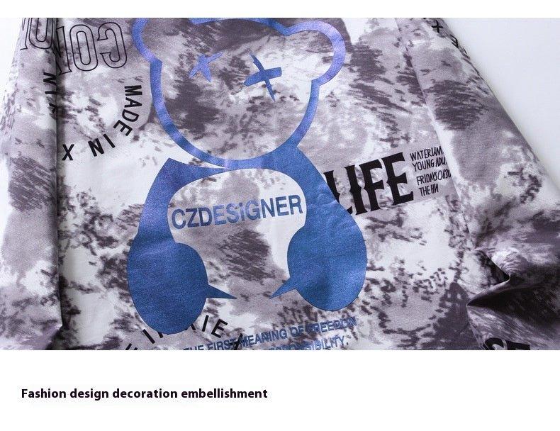 Men's Fall Winter Hooded Coat Splash - ink Bear Printed Coat - MRC STOREJacketsMy StoreMen's Fall Winter Hooded Coat Splash - ink Bear Printed Coat - MRC STOREMRC STORECJXZ216746504DWWhite2XL