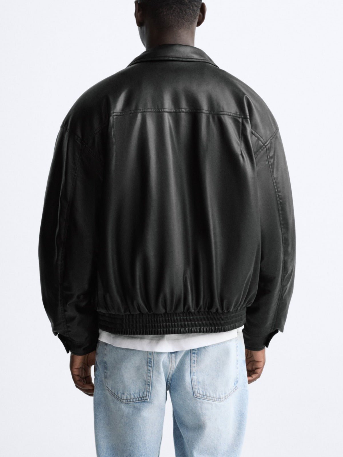 Men's Faux Leather Lapel Cotton Jacket – Black European & American Style - MRC STOREJacketsMy StoreMen's Faux Leather Lapel Cotton Jacket – Black European & American StyleMRC STORECJXZ227074703CXBlackL