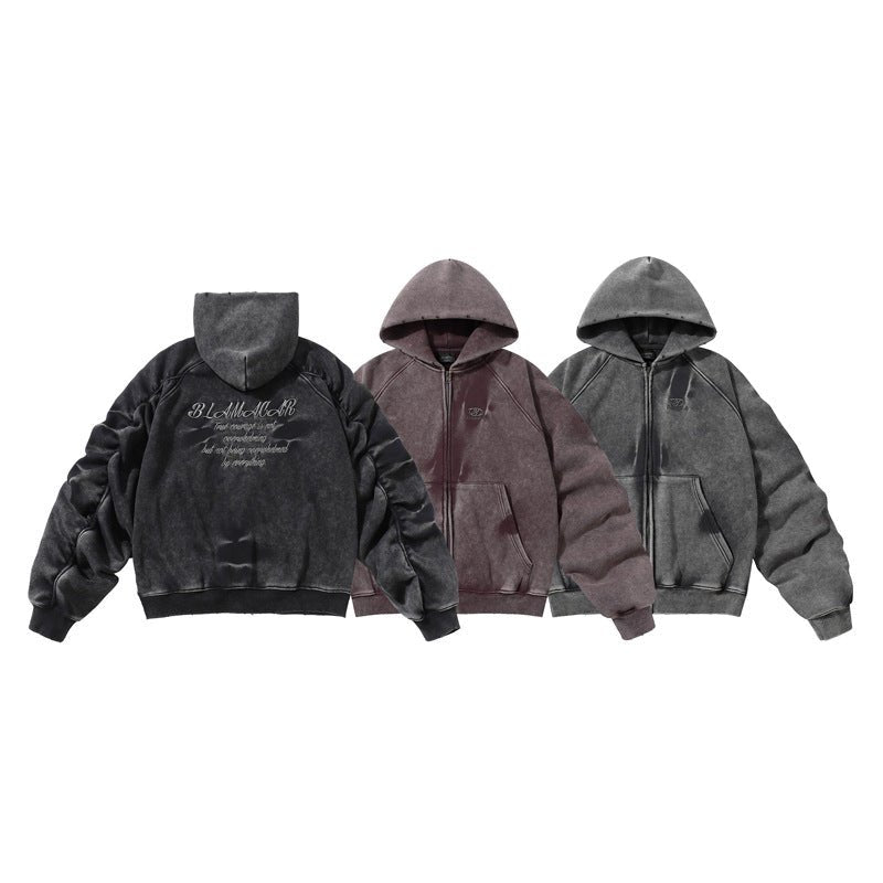 Men’s Fleece Hoodie - Retro Washed Style - MRC STOREHoodieMy StoreMen’s Fleece Hoodie - Retro Washed Style My Store MRC STORECJWY229017303CXBlackL