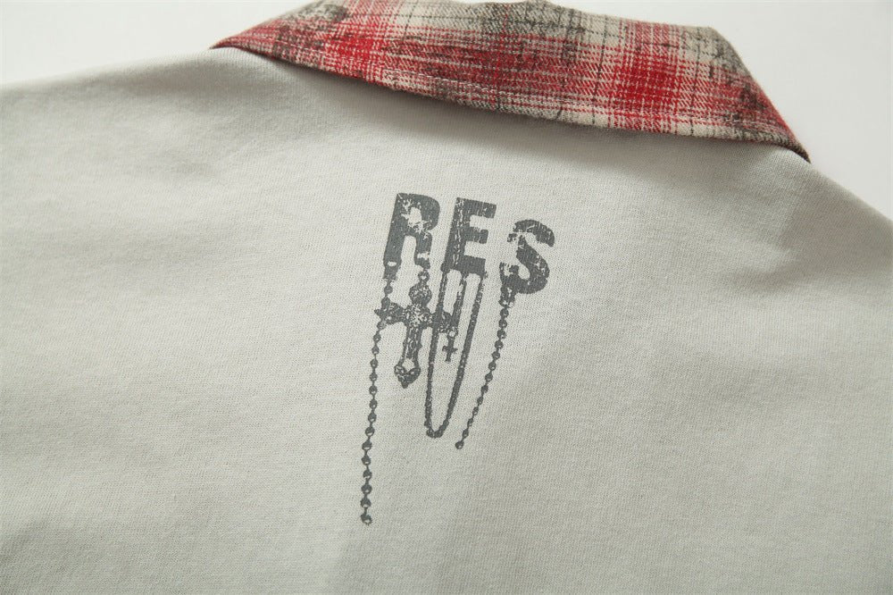 Men’s Graffiti Top - Loose Short - Sleeve Street Shirt - MRC STOREshirtMy StoreMen’s Graffiti Top - Loose Short - Sleeve Street Shirt My Store MRC STORECJDS239113706FUWild RedL