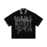 Men’s Graffiti Top - Loose Short - Sleeve Street Shirt - MRC STOREshirtMy StoreMen’s Graffiti Top - Loose Short - Sleeve Street Shirt My Store  33.36MRC STORECJDS239113702BYResidual BlueL