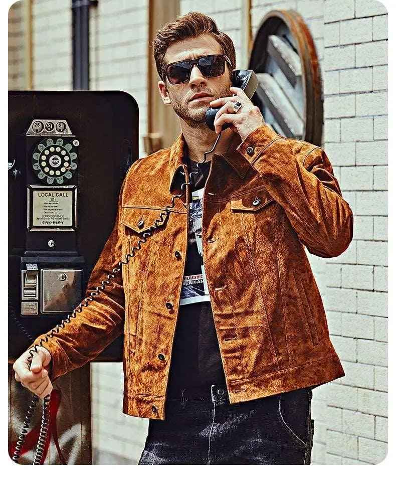 Men’s Leather Jacket - Pig Skin Brown - MRC STOREJacketsMy StoreMen’s Leather Jacket - Pig Skin BrownMRC STORECJPK177369006FUBrown2XL