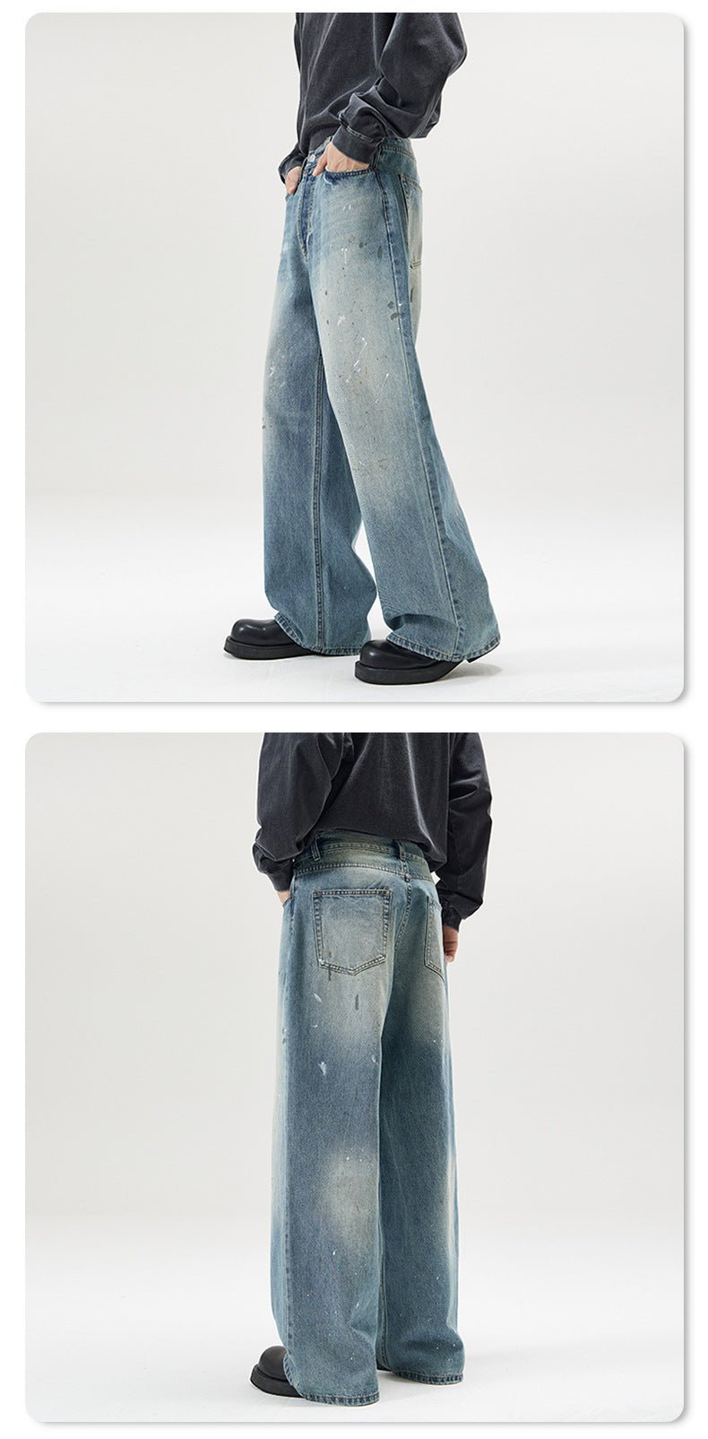 Men’s Loose Jeans - Splash - Ink Washed Style - MRC STOREjeansMy StoreMen’s Loose Jeans - Splash - Ink Washed Style My Store MRC STORECJNZ241563005EVIce Blue2XL