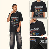 Men’s Oversized T-Shirt - Cartoon Washed Print - MRC STORET-ShirtsMy StoreMen’s Oversized T-Shirt - Cartoon Washed Print My Store MRC STORECJYH236317010JQBlack Fried SnowflakeL