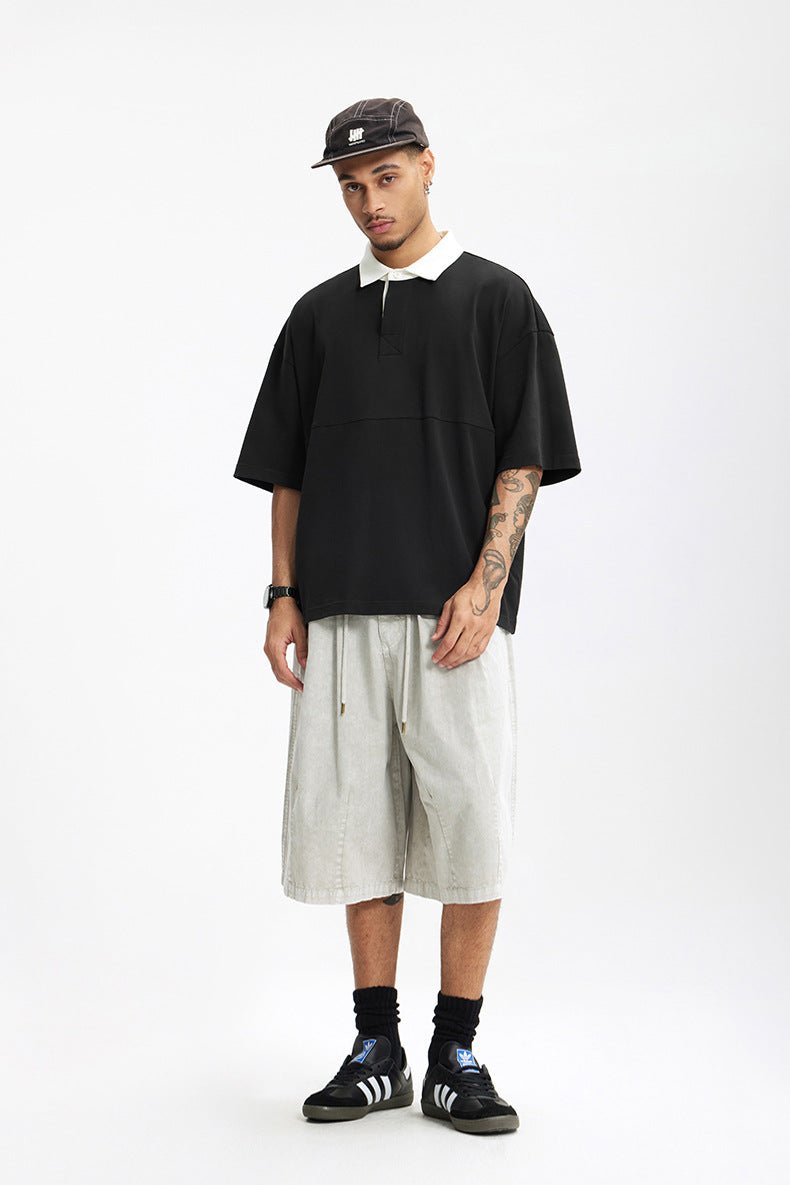 Men’s Polo Shirt - Mountain Contrast Lapel - MRC STOREshirtMy StoreMen’s Polo Shirt - Mountain Contrast Lapel My Store MRC STORECJYH233225108HSDark GreenL