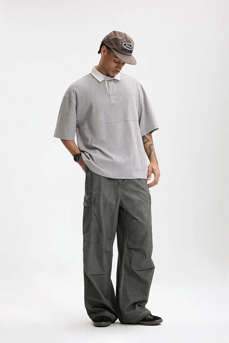 Men’s Polo Shirt - Mountain Contrast Lapel - MRC STOREshirtMy StoreMen’s Polo Shirt - Mountain Contrast Lapel My Store MRC STORECJYH233225105EVReactive BlackL