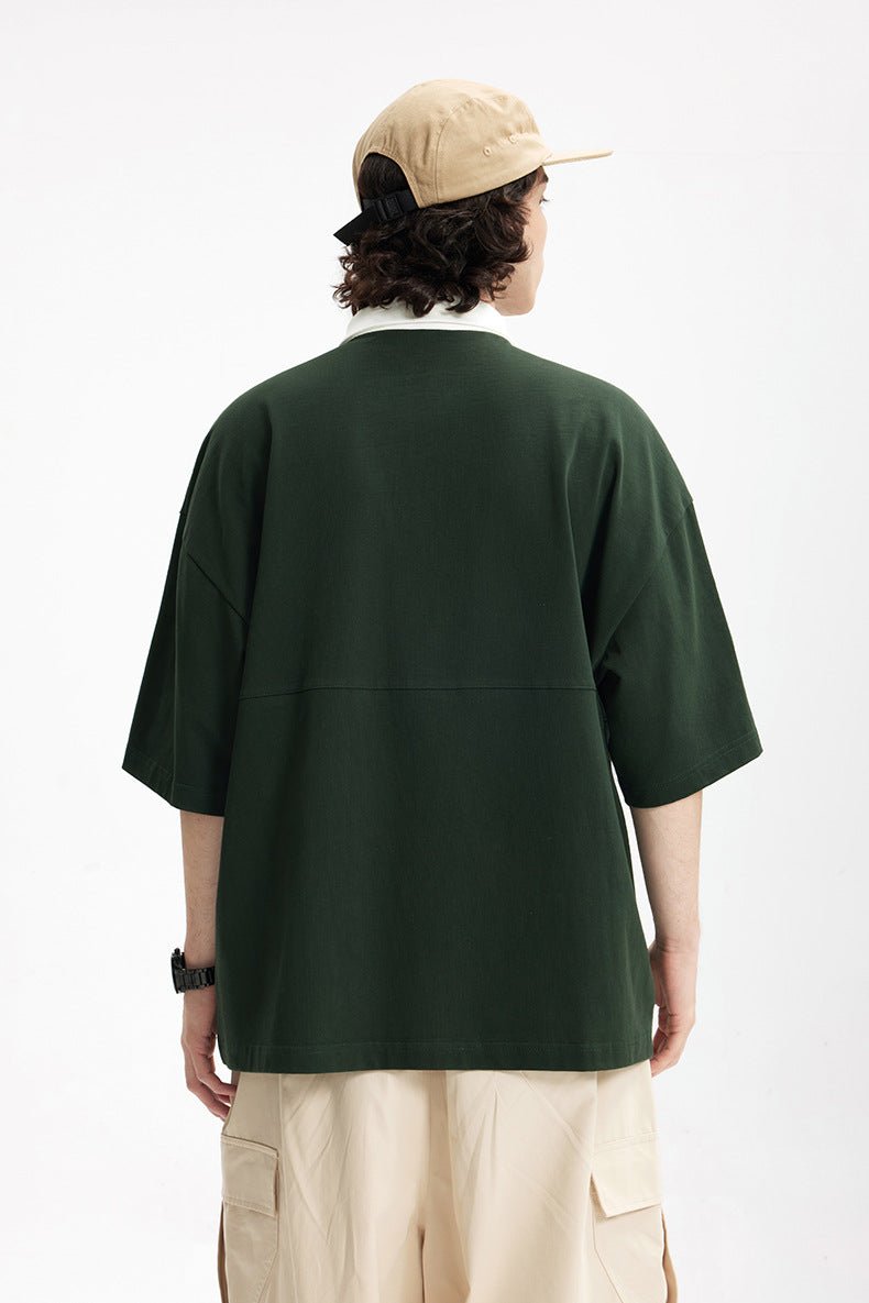 Men’s Polo Shirt - Mountain Contrast Lapel - MRC STOREshirtMy StoreMen’s Polo Shirt - Mountain Contrast Lapel My Store MRC STORECJYH233225108HSDark GreenL