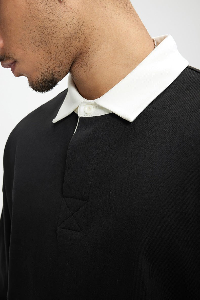 Men’s Polo Shirt - Mountain Contrast Lapel - MRC STOREshirtMy StoreMen’s Polo Shirt - Mountain Contrast Lapel My Store MRC STORECJYH233225105EVReactive BlackL