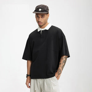 Men’s Polo Shirt - Mountain Contrast Lapel - MRC STOREshirtMy StoreMen’s Polo Shirt - Mountain Contrast Lapel My Store MRC STORECJYH233225105EVReactive BlackL