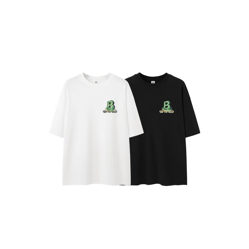 Men’s Printed T-Shirt - Letter B Loose - MRC STORET-ShirtsMy StoreMen’s Printed T-Shirt - Letter B Loose My Store MRC STORECJYH229964705EVBlackL