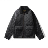 Men's Quilted Corduroy Plaid Jacket - MRC STOREJacketsMRC StoreBlack quilted jacket on a white backgroundMRC STORECJXZ247590308HS4702 BlackL