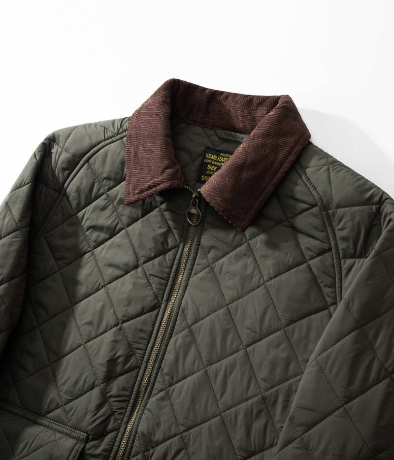 Men's Quilted Corduroy Plaid Jacket - MRC STOREJacketsMRC StoreMen's Corduroy Plaid Jacket MRC Store MRC STORECJXZ247590313MN4702 Dark GreenL