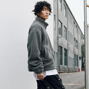 Men's Retro Sherpa Fleece Stand Collar Oversized Winter Coat - MRC STORETopMy StoreMen's Retro Sherpa Fleece Stand Collar Oversized Winter Coat - MRC STOREMRC STORECJPK183739603CXBlackL