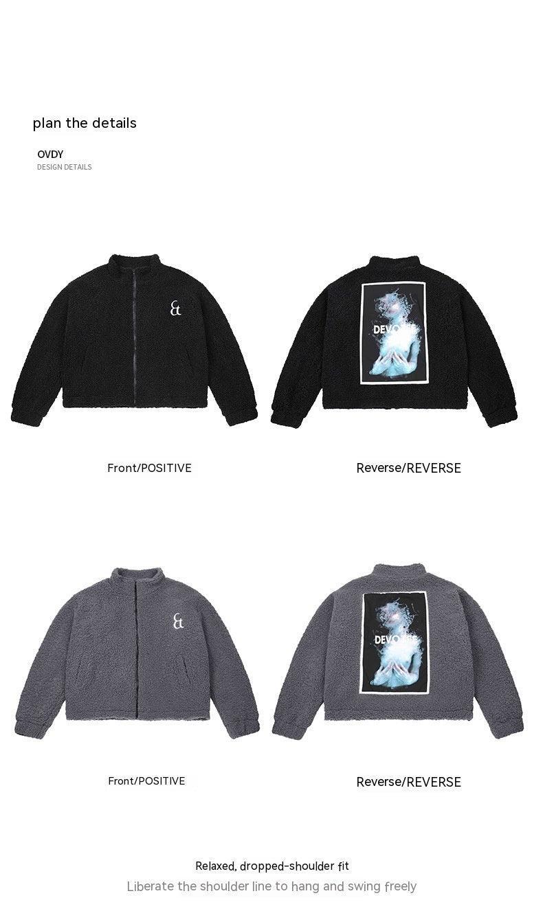 Men's Retro Sherpa Fleece Stand Collar Oversized Winter Coat - MRC STORETopMy StoreMen's Retro Sherpa Fleece Stand Collar Oversized Winter Coat - MRC STOREMRC STORECJPK183739603CXBlackL