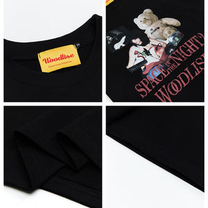 Men’s Retro T-Shirt - Loose Bear & Letter Print - MRC STORET-ShirtsMy StoreMen’s Retro T-Shirt - Loose Bear & Letter Print My Store MRC STORECJYH234860305EVWhiteL