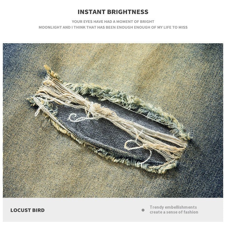 Men’s Ripped Jeans - American High Street Retro - MRC STOREjeansMy StoreMen’s Ripped Jeans - American High Street Retro My Store MRC STORECJYD240189405EV2XLRetro Blue