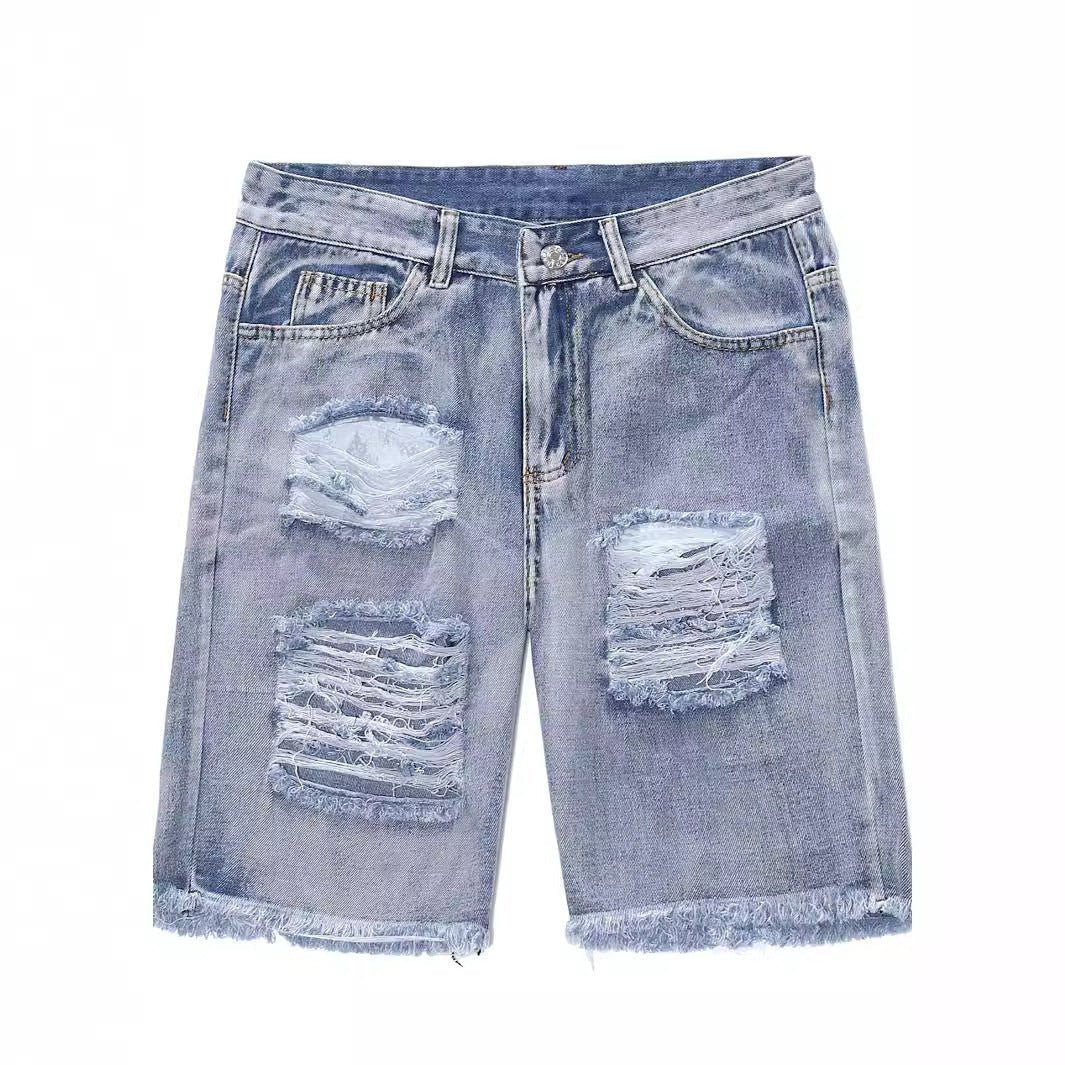 Men’s Ripped Shorts - Hip Hop Denim Blue - MRC STOREbottomMy StoreMen’s Ripped Shorts - Hip Hop Denim Blue My Store MRC STORECJXX236526104DWBlue2XL