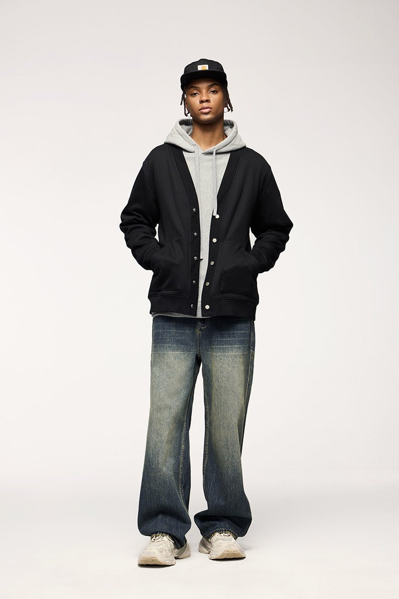 Men’s Wide Leg Jeans - Washed Cut Trousers - MRC STOREjeansMy StoreMen’s Wide Leg Jeans - Washed Cut Trousers My Store MRC STORECJXX240661303CXBlack And GrayL