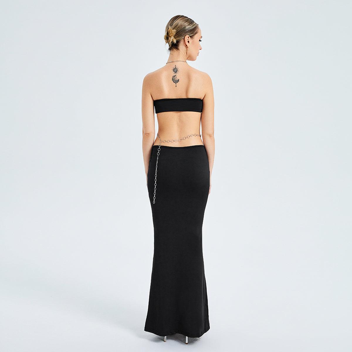 Metal Chain Halterneck Cutout Party Dress - Bold and Daring - MRC STORETopMy StoreMetal Chain Halterneck Cutout Party Dress - Bold and Daring - MRC STOREMRC STORECJLY1791160-Black-LBlackL