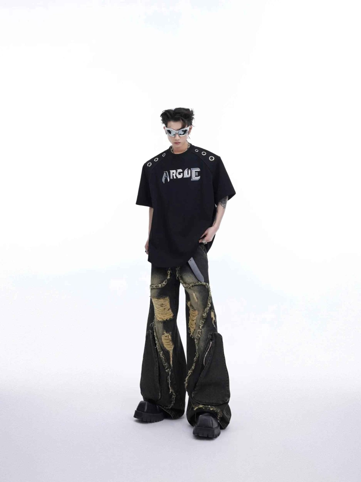 Metal Ring Design T-Shirt - MRC STORET-ShirtsMy StoreMetal Ring Design T-ShirtMRC STORECJYH200426805EVBlackL