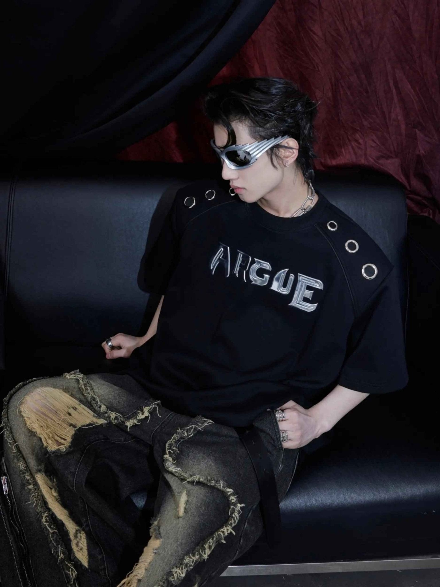 Metal Ring Design T-Shirt - MRC STORET-ShirtsMy StoreMetal Ring Design T-ShirtMRC STORECJYH200426805EVBlackL