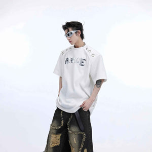 Metal Ring Design T-Shirt - MRC STORET-ShirtsMy StoreMetal Ring Design T-ShirtMRC STORECJYH200426802BYWhiteL