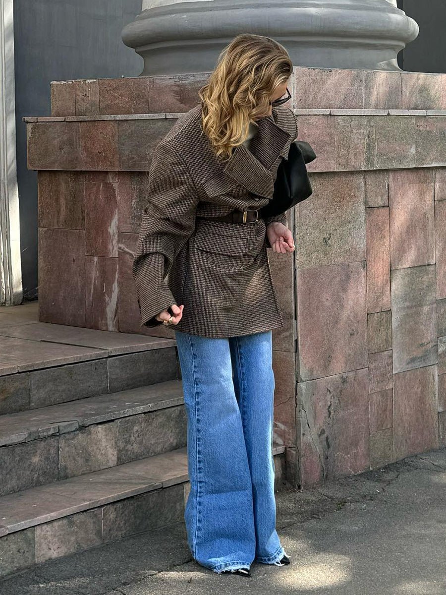 Mid - Length Double - Breasted British - Style Wool Coat - MRC STOREJacketsMRC STOREMid - Length Double - Breasted British - Style Wool Coat MRC STORE MRC STORECJQB255465706FUKhakiL