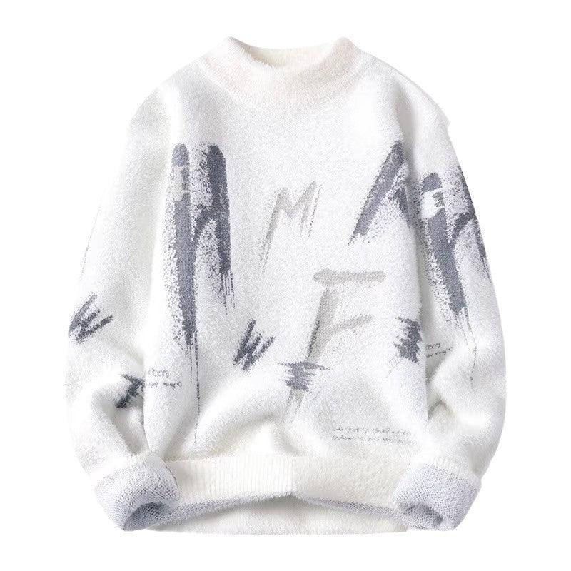 Needle Winter Fuzzy Graphic Sweater - MRC STORE